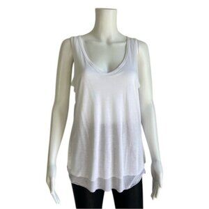Vince Relaxed V Neck Tank Top in White - L